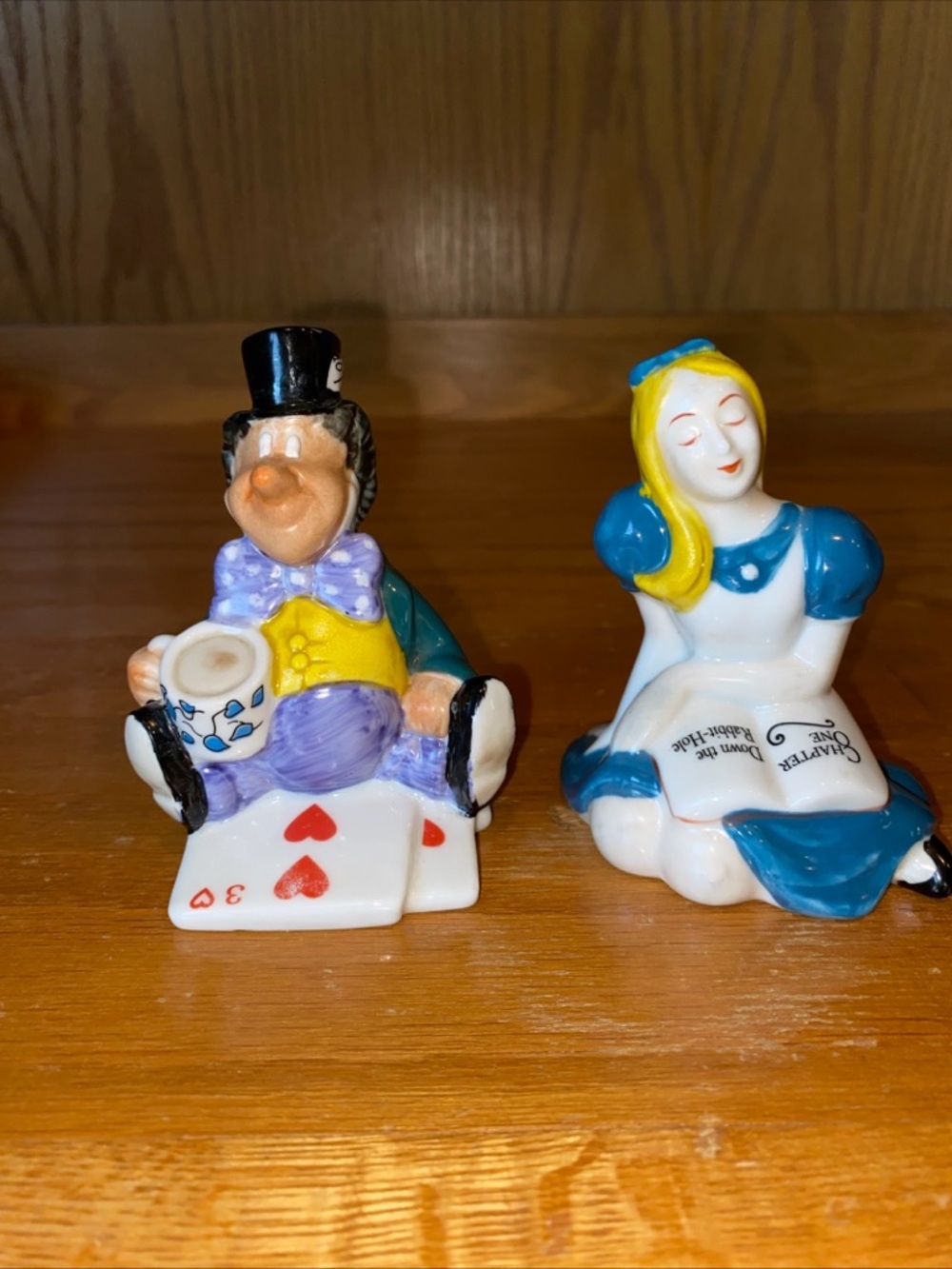 Disney Alice in Wonderland Mad Hatter Salt & Pepper Shakers by Paul Cardew